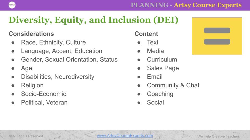 Diversity, Equity, and Inclusion for Creative Teachers