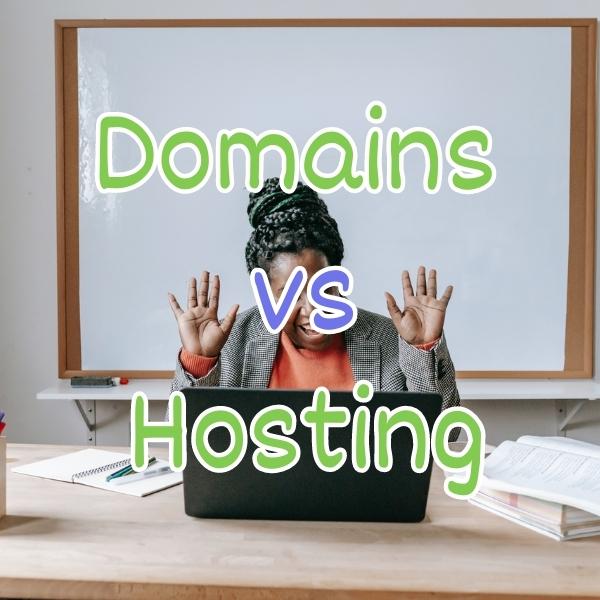 Teacher knows the difference between domain and hosting when creating a website or blog