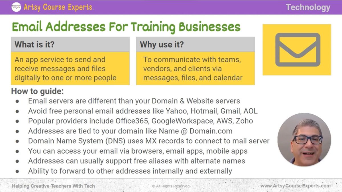 Email Addresses for Training Businesses - Artsy Course Experts