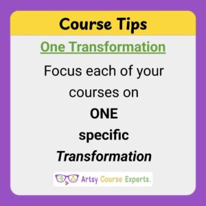 One Transformation Per Course