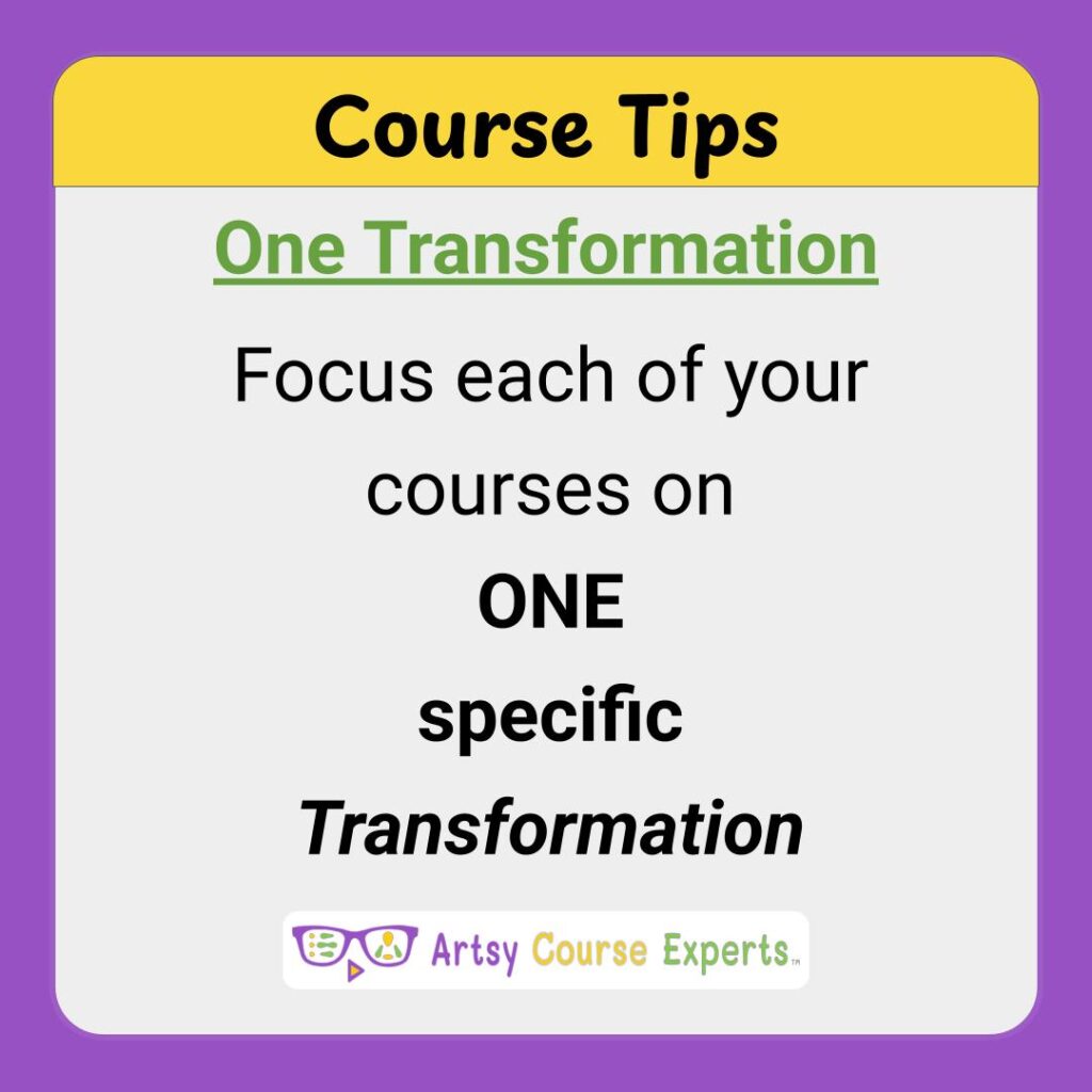 You are currently viewing One Transformation Per Course
