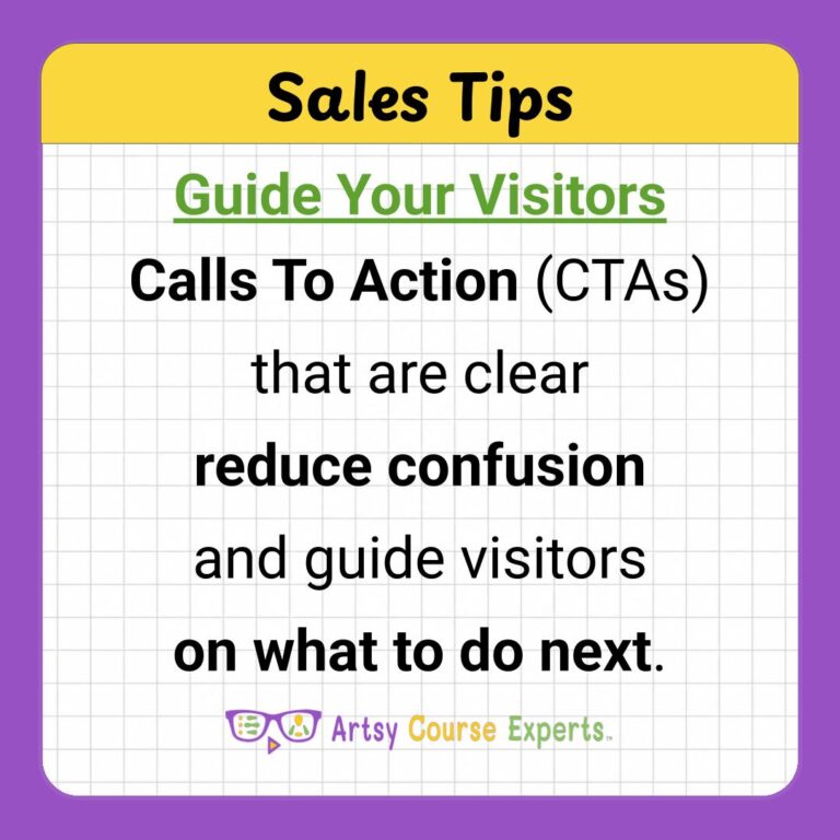 Guide Your Visitors To The Next Sales Step