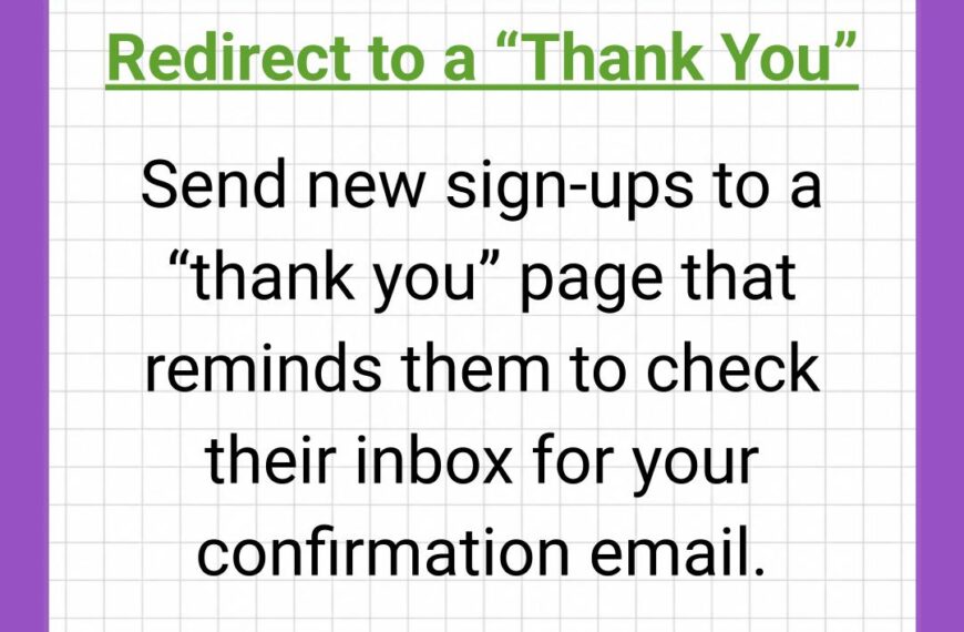 Redirect to a “Thank You”