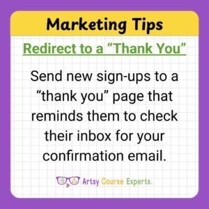 Redirect to a “Thank You”